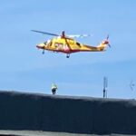 Medico calato con il verricello dall'eliambulanza