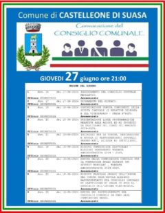 ODG Consiglio Comunale di Castelleone di Suasa del 27/06/2024