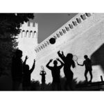 Gigantografia di Lorenzo Cicconi Massi esposta al Palasport di Corinaldo