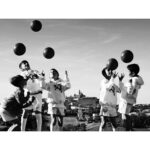 Gigantografia di Lorenzo Cicconi Massi esposta al Palasport di Corinaldo