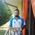 Il campione italiano di ruzzola Luca Massi che difende i colori del Corinaldo