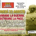 Locandina dell'evento "Narrare la guerra, costruire la pace"