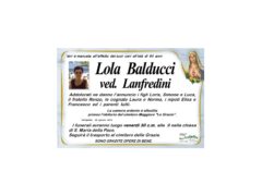 Necrologio di Lola Balducci