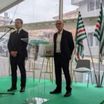 Francesco Acquaroli all'inaugurazione della sede regionale CISL ad Ancona