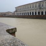 Fiume Misa in centro a Senigallia alle ore 11.30 del 19 settembre 2024