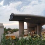 Ponte ciclopedonale in costruzione a Cesano