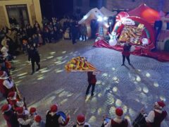 Sbandieratori a Natale a Corinaldo