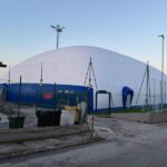 Pallone pressostatico posizionato a Marzocca sul campo sintetico