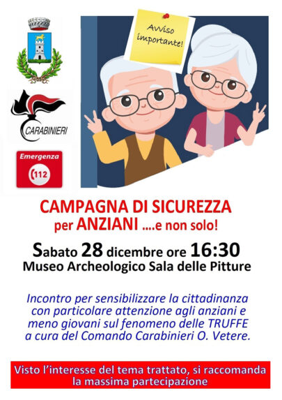 Prevenzione truffe ad anziani e non: incontro di sensibilizzazione a Castelleone di Suasa