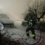 Incendio auto a Colle Aprico di Arcevia