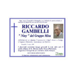 Necrologio Riccardo Gambelli