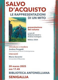Locandina della presentazione del libro su Salvo D'Acquisto