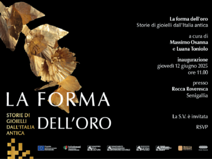Locandina della mostra "La forma dell'oro"