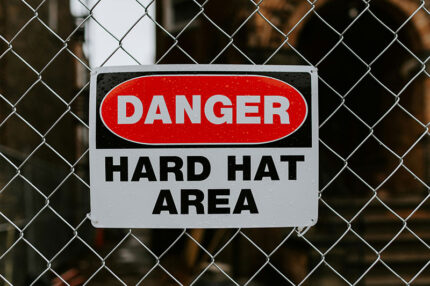 Danger - Hard hat area