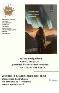 Presentazione a Brugnetto di Trecastelli per "Tutto il buio che resta" di Matteo Mazzoli
