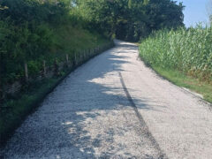 Corinaldo: lavori livellamento piano viabile e depolverizzazione strade collinari