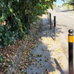 Percorso pedonale impraticabile su strada del Camposanto Vecchio