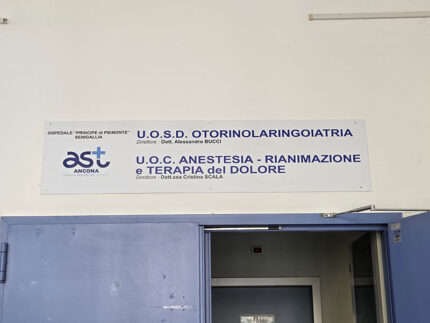 Ingresso di Otorinolaringoiatria e Anestesia-Rianimazione all'Ospedale di Senigallia
