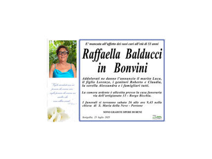 Necrologio Raffaella Balducci