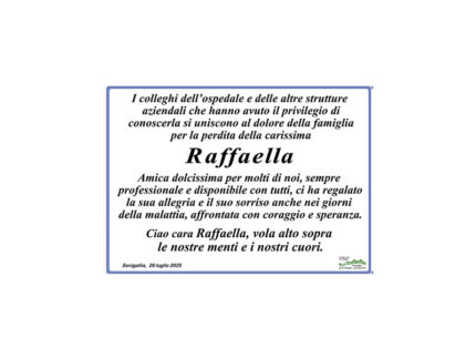 Partecipazione lutto Raffaella Balducci