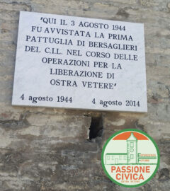 Targa commemorativa Liberazione di Ostra Vetere
