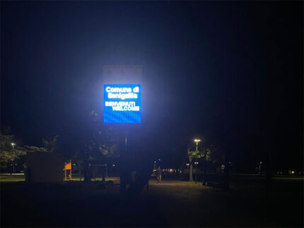 Pannello a messaggio variabile per allerte meteo