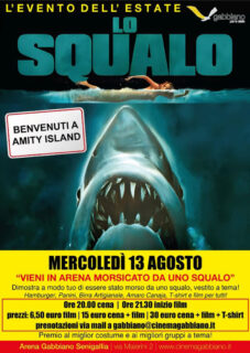 "Lo squalo" di Steven Spielberg all'Arena Gabbiano