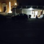 Piazza Leopardi al buio a Ripe di Trecastelli