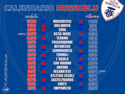 Calendario Vigor Senigallia 2025/2026