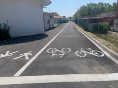 Ultimo tratto prossimo all’accesso al ponte,  lato nord, del ponte della ciclovia sul Fiume Cesano