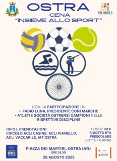A Ostra una cena "Insieme allo sport