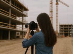 Locandina della mostra "Costruire storia"