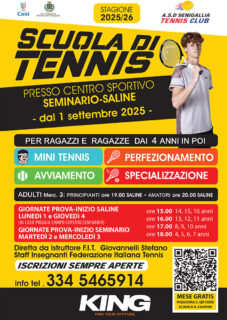 Senigallia Tennis Club - Scuola di Tennis dal 1 settembre 2025