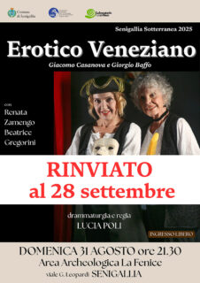 Rinvio spettacolo Erotico Veneziano