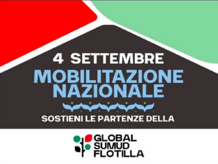 Mobilitazione nazionale a favore della Global Sumud Flotilla