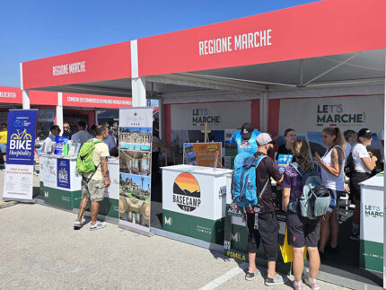 Lo stand della Regione Marche a Italian Bike Festival 2025 di Misano