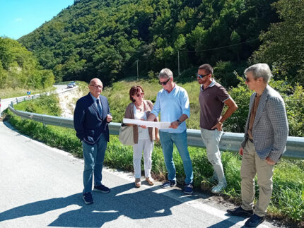 Consegna lavori post alluvione 2022 su strada Arceviese, tratto delle Cave ad Arcevia