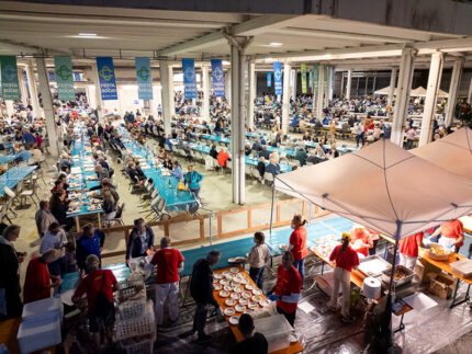 Il Codma allestito per la cena