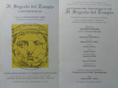 Volantino prima esibizione del Coro dell'Antica Città di Ostra