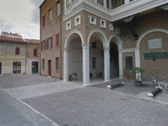 Il retro del Palazzo Comunale di Senigallia, che affaccia su via Mastai