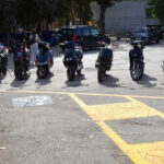 Parcheggio per disabili ostruito da scooter al campus scolastico