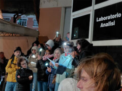 Davanti all'Ospedale di Senigallia per il sostegno a Palestina e Global Sumud Flotilla