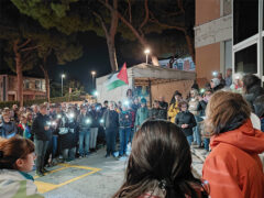 Davanti all'Ospedale di Senigallia per il sostegno a Palestina e Global Sumud Flotilla