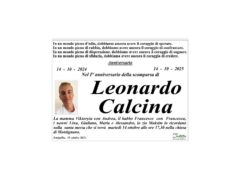 Primo anniversario della scomparsa di Leonardo Calcina