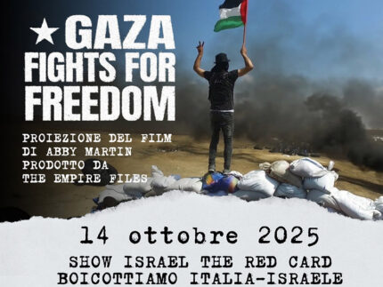 ANPI Senigallia boicotta la partita Italia-Israele con la proiezione del documentario "Gaza fights for freedom"