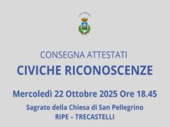 Consegna delle civiche riconoscenze a Trecastelli