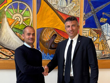 Il nuovo Presidente di ANCE Marche Carlo Resparambia e il Past President di ANCE Marche Stefano Violoni