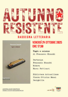 Autunno Resistente - Rassegna letteraria - Appuntamento 24 ottobre 2025