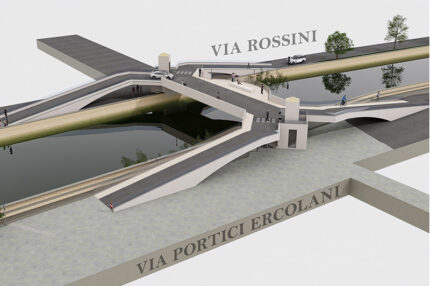 Progetto alternativo per ponte Garibaldi - Soluzione 1 di arch. Buratti e designer Pepe