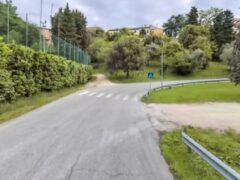 Area dove sorgerà una nuova rotatoria a Castel Colonna